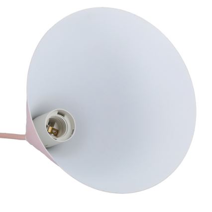 Pendel VOSS 1xE27/40W/230V lyserød/hvid