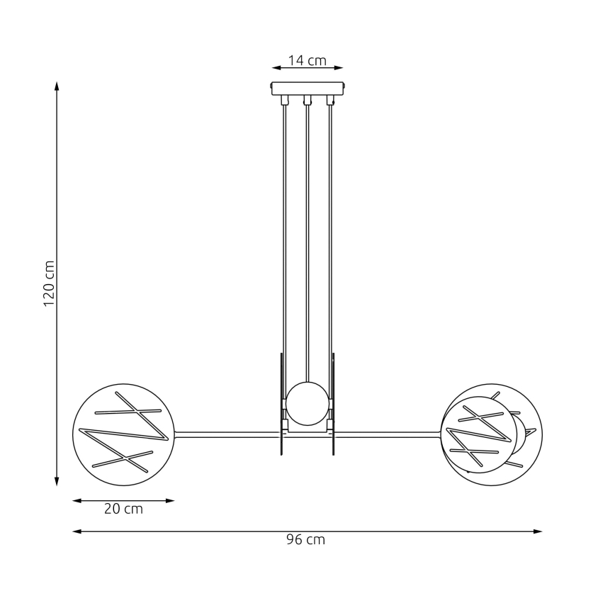Pendel XOTIC 4xE27/15W/230V sort