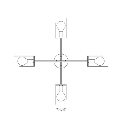 Pendel XOTIC 4xE27/15W/230V sort