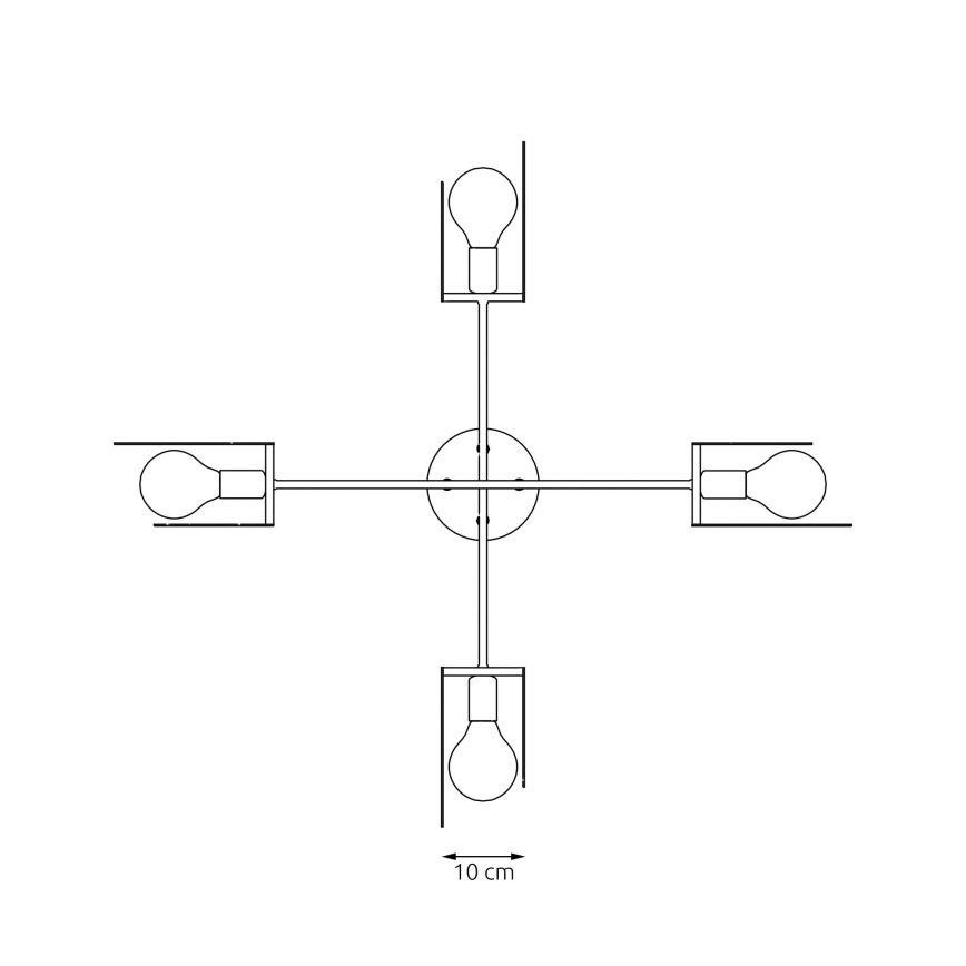 Pendel XOTIC 4xE27/15W/230V sort