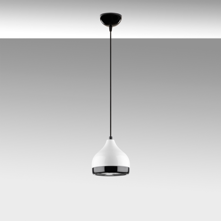 Pendel YILDO 1xE27/40W/230V hvid/sort