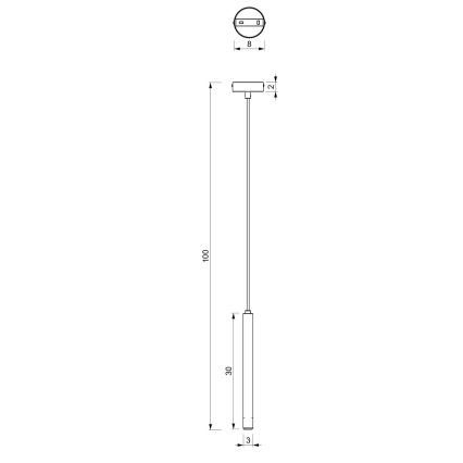 Pendel YORU 1xG9/8W/230V 30 cm messing