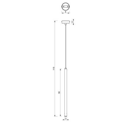 Pendel YORU 1xG9/8W/230V 50 cm messing