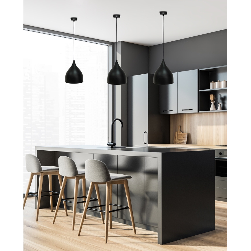 Pendel YSTAD 1xE27/40W/230V sort
