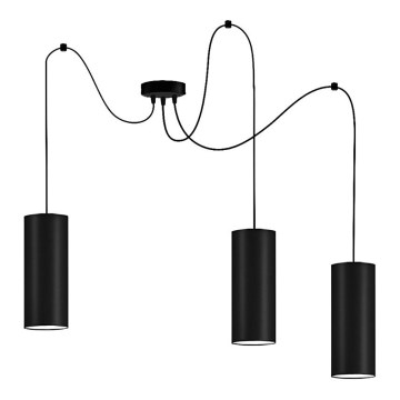 Pendel ZIK 3xE27/40W/230V edderkop sort