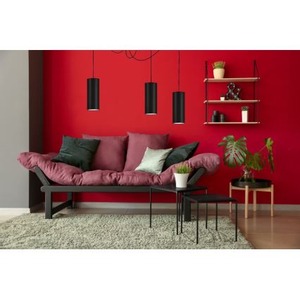 Pendel ZIK 3xE27/40W/230V edderkop sort