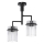 Pendellampe 2xE27/60W/230V sort/transparent