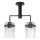 Pendellampe 2xE27/60W/230V sort/transparent