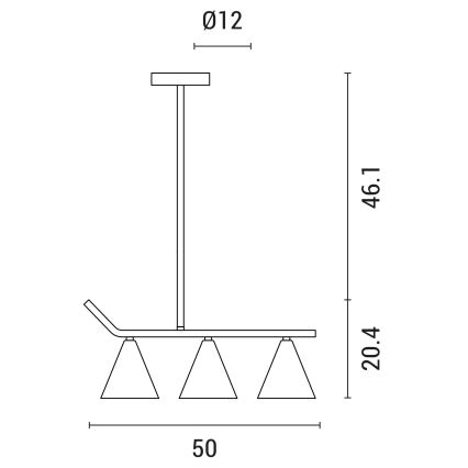 Pendellampe 3xE27/40W/230V sort