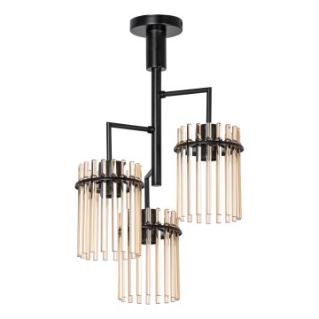 Pendellampe 3xE27/60W/230V sort/beige