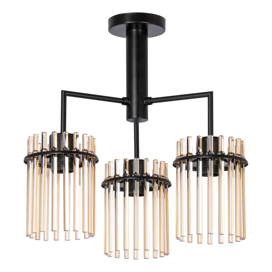 Pendellampe 3xE27/60W/230V sort/beige