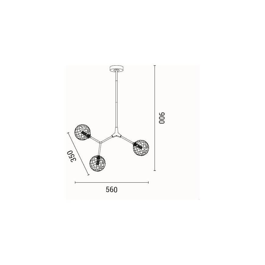 Pendellampe 3xG9/15W/230V grå