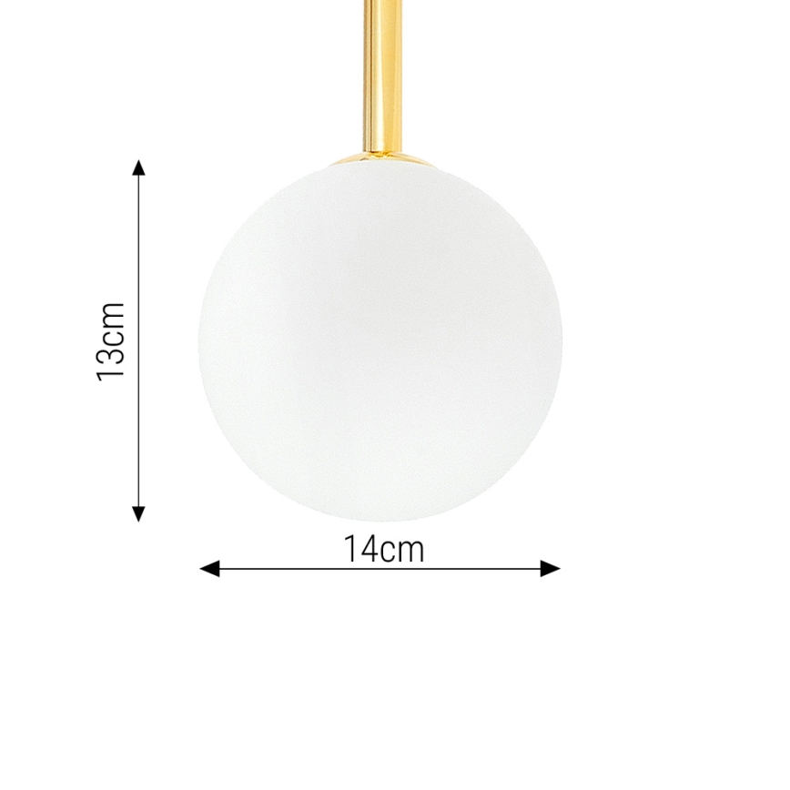 Pendellampe 4xE27/35W/230V diameter 70 cm guldfarvet