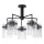 Pendellampe 5xE27/60W/230V sort/transparent