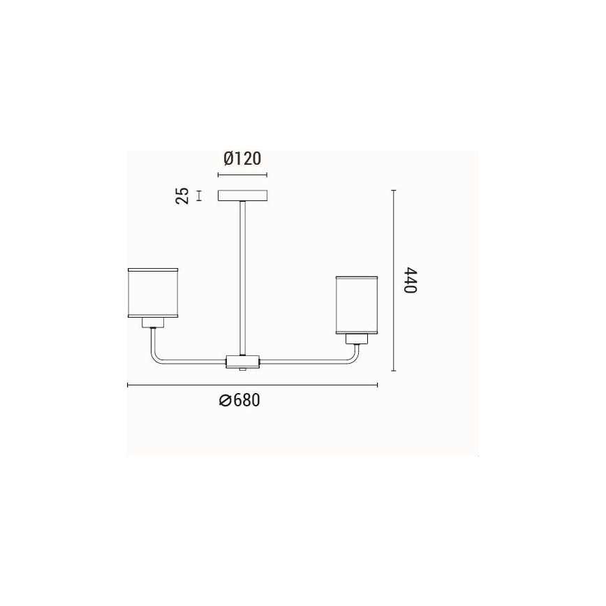 Pendellampe 6xE27/60W/230V