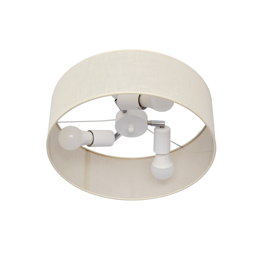 Pendellampe ALBA 3xE27/15W/230V cremefarvet