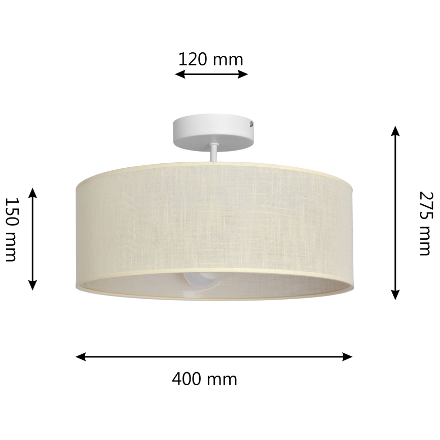 Pendellampe ALBA 3xE27/15W/230V cremefarvet