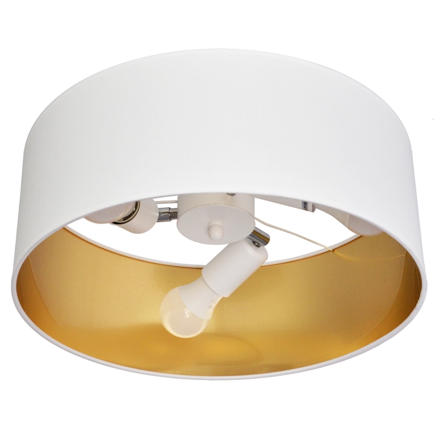Pendellampe ALBA 3xE27/15W/230V hvid/gylden