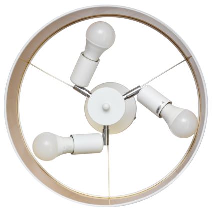 Pendellampe ALBA 3xE27/15W/230V hvid/gylden