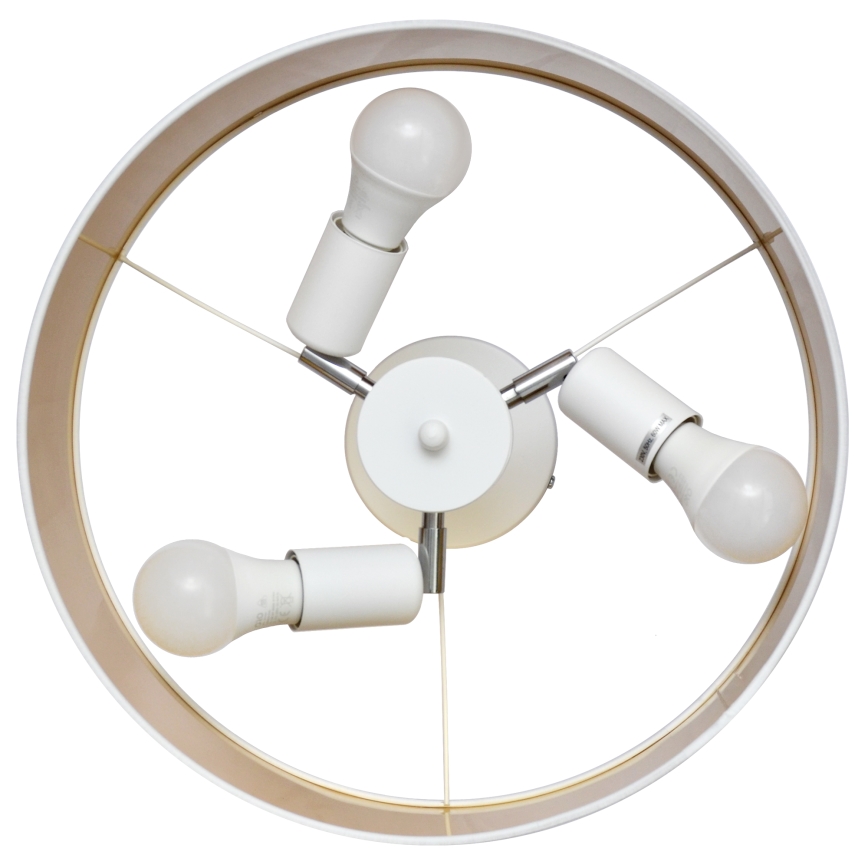 Pendellampe ALBA 3xE27/15W/230V hvid/gylden