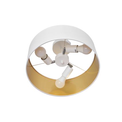 Pendellampe ALBA 3xE27/15W/230V hvid/gylden