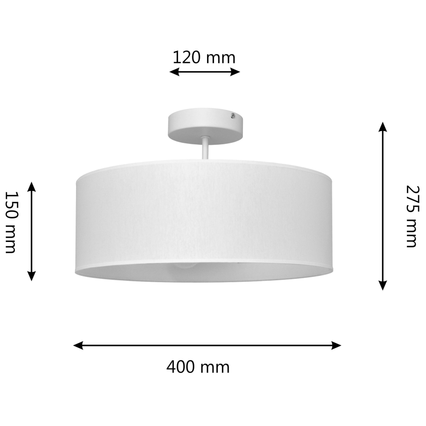 Pendellampe ALBA 3xE27/15W/230V hvid