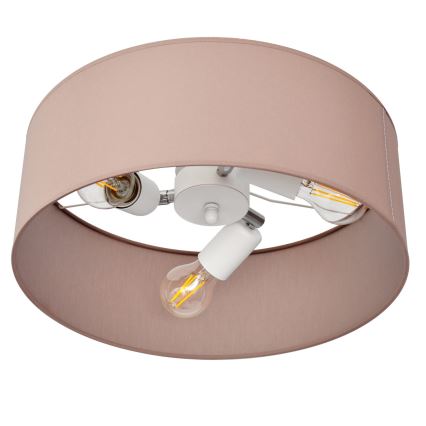 Pendellampe ALBA 3xE27/15W/230V lyserød