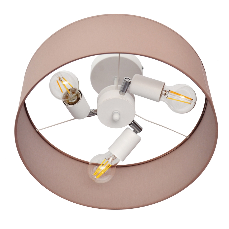 Pendellampe ALBA 3xE27/15W/230V lyserød