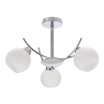 Pendellampe AMOS 3xE27/40W/230V skinnende krom