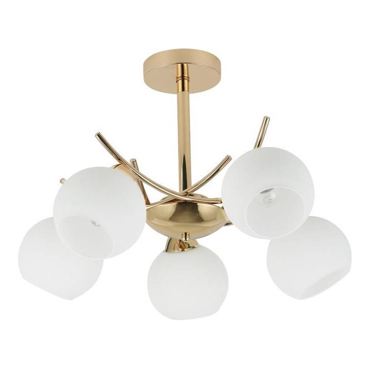 Pendellampe AMOS 5xE27/40W/230V guldfarvet