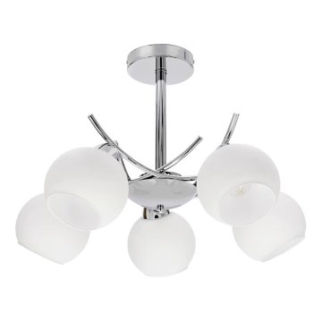 Pendellampe AMOS 5xE27/40W/230V skinnende krom