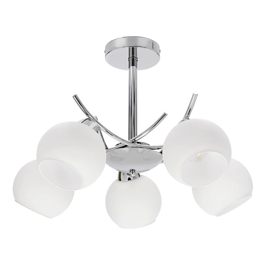Pendellampe AMOS 5xE27/40W/230V skinnende krom