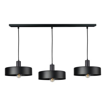 Pendellampe ARCANE på kabel 3xE27/60W/230V, sort
