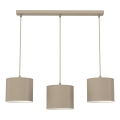 Pendellampe ARDEN på ledning 3xE27/15W/230V, beige