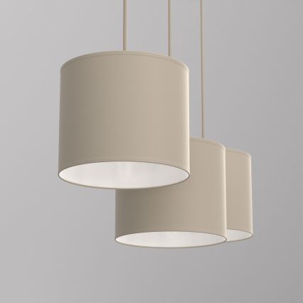 Pendellampe ARDEN på ledning 3xE27/15W/230V, beige