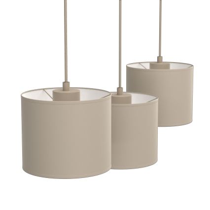 Pendellampe ARDEN på ledning 3xE27/15W/230V, beige