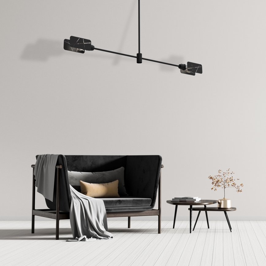 Pendellampe ASTRA 2xE27/60W/230V sort