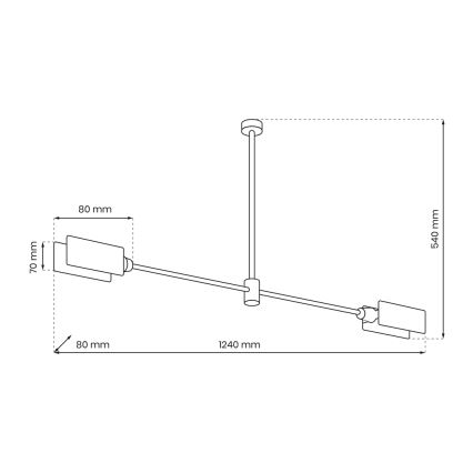 Pendellampe ASTRA 2xE27/60W/230V sort