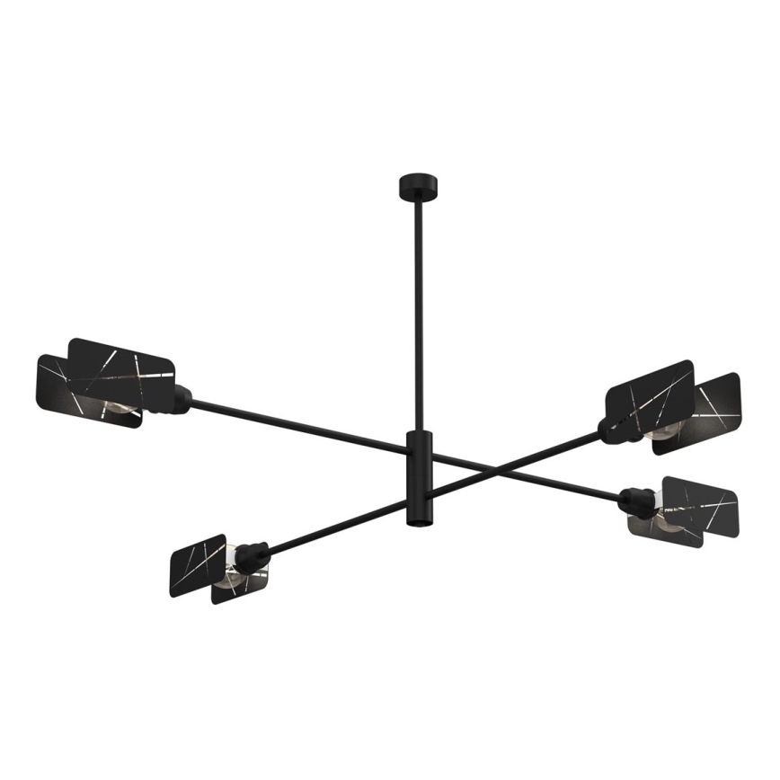 Pendellampe ASTRA 4xE27/60W/230V sort