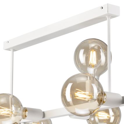 Pendellampe ASTRID 8xE27/60W/230V hvid
