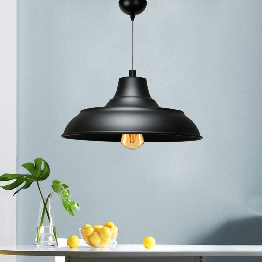 Pendellampe AYD 1xE27/40W/230V sort