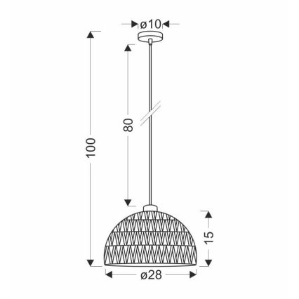 Pendellampe BALLI 1xE27/40W/230V beige