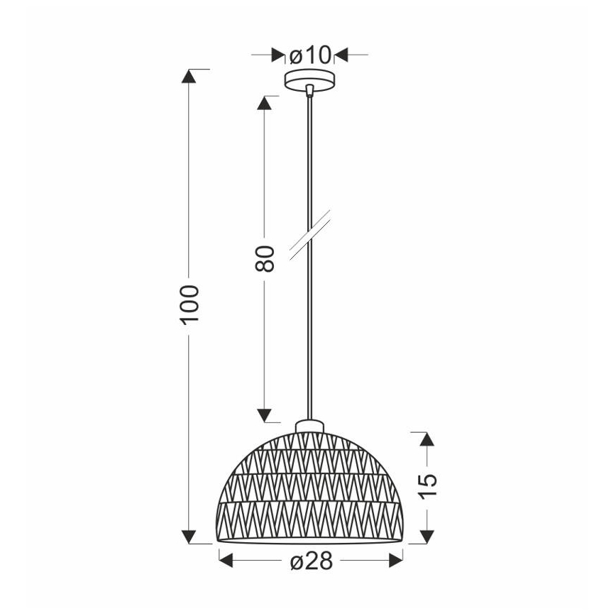Pendellampe BALLI 1xE27/40W/230V beige