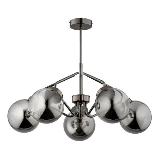 Pendellampe BARSUM 5xE14/10W/230V grå