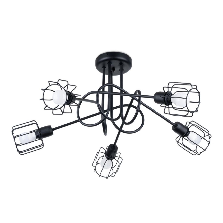 Pendellampe BELUCI 5xE14/40W/230V sort