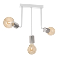 Pendellampe CANDELA 3xE27/15W/230V hvid/skinnende krom