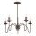 Pendellampe CARTELL 5xE14/10W/230V bronze