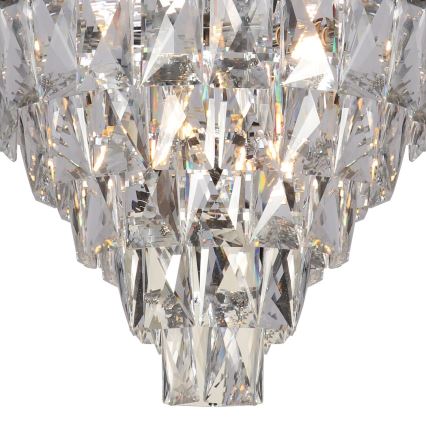 Pendellampe CHELSEA 6xE14/40W/230V diameter 50 cm skinnende krom