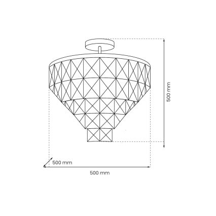Pendellampe CHELSEA 6xE14/40W/230V diameter 50 cm skinnende krom