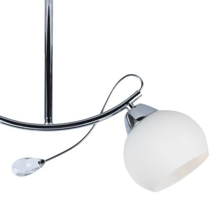 Pendellampe CONNOR 2xE27/15W/230V skinnende krom/hvid